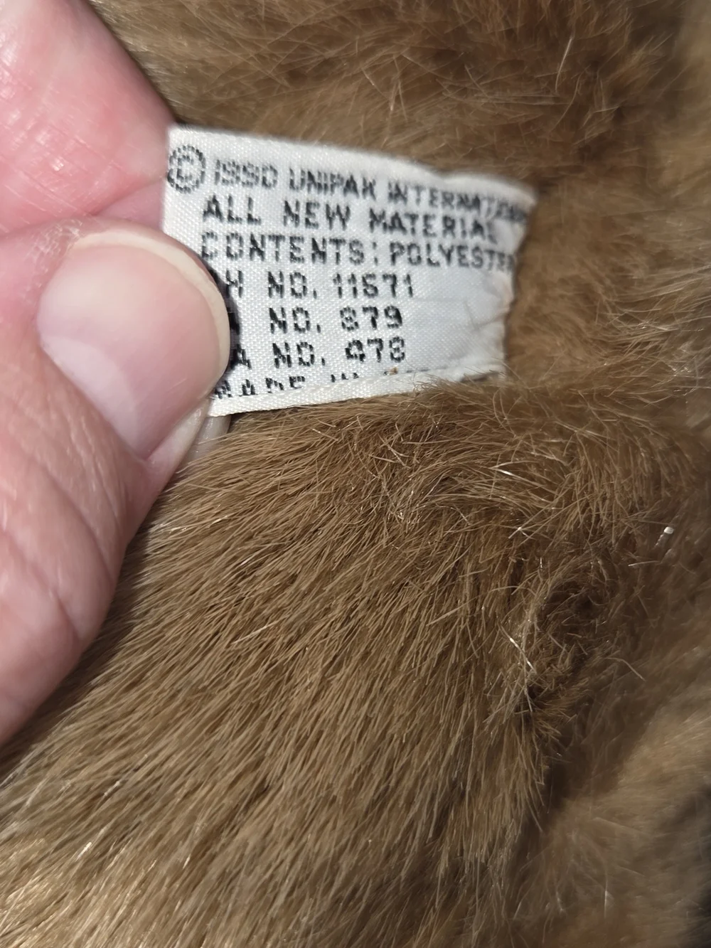 Vintage 1990 Unipak International Brown Bear Plush Stuffed Animal Toy 17